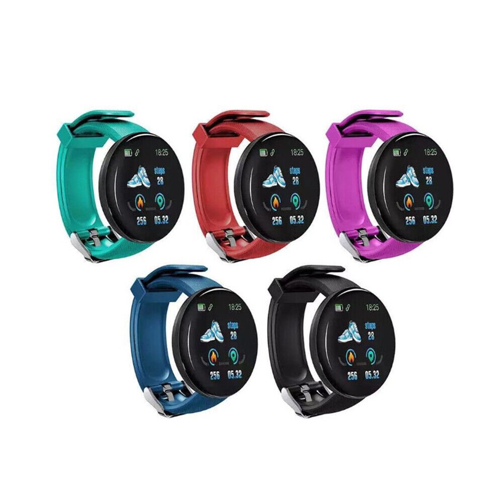 D18 Smart watch reloj intelligent Waterproof Heart Rate Monitor Men's Women's Smartwatch Round Fitness Digital Watches D18s